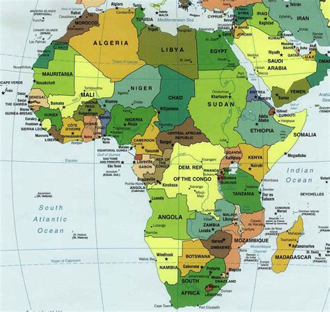 Afrique Carte Géographique Archives Voyages Cartes