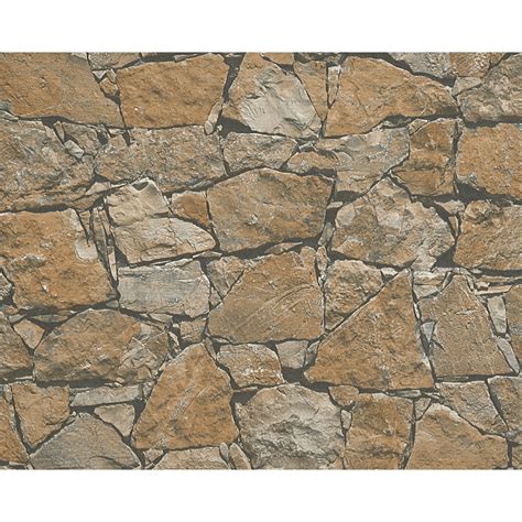 As Creation Cottage Stone Wall Pattern Faux Brick Non Woven Embossed