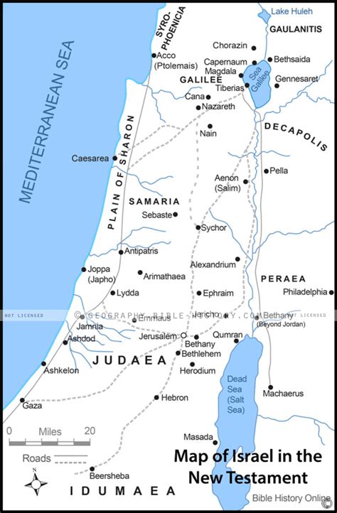 Map Of Israel In The Time Of Jesus Bible History