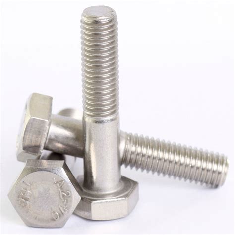 A2 Stainless Steel Hexagon Head Bolts Din 931 Bolt Base