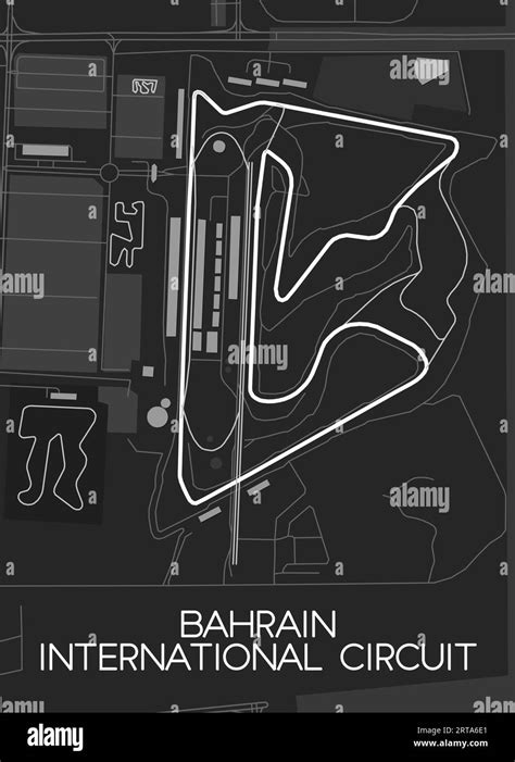Bahrain International Circuit Track Map Stock Vector Image And Art Alamy