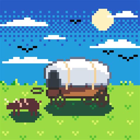 I Updated My Little Wagon For Pixel Dailies Rpixelart