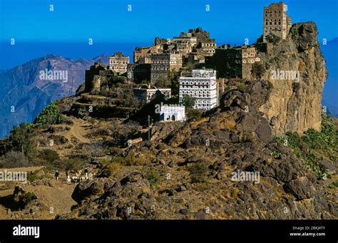 Yemen Arabic Peninsula Al Hajjarah Typical Hilltop Village Of Jebel