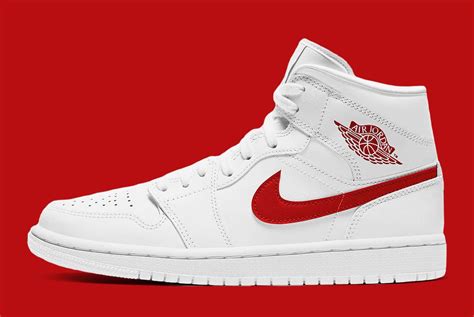 Clean And Crisp The Air Jordan 1 Mid ‘whiteuniversity Red Sneaker