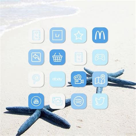 Light Blue Aesthetic App Icons Widget Iphone Home Screen App Etsy