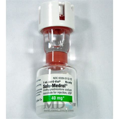 Solu Medrol For Injection Mg Ml Buy Online On Medicinesdelivery Com