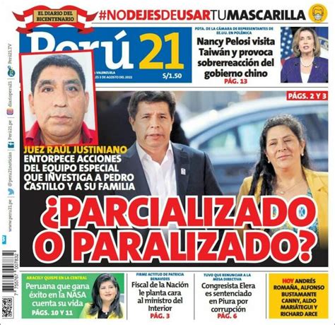 Newspaper Perú 21 Peru Newspapers In Peru Wednesdays Edition