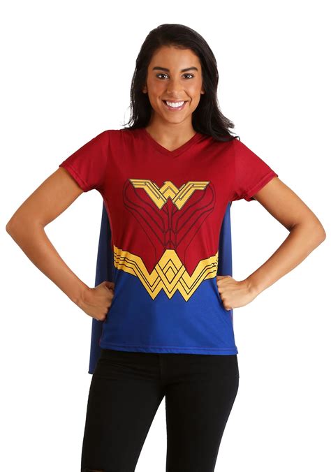 Bioworld Dc Comics Wonder Woman Cape Womens Costume T Shirt