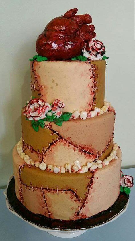 Horror Themed Wedding Cake Wonder What The Teeth Are Made Of