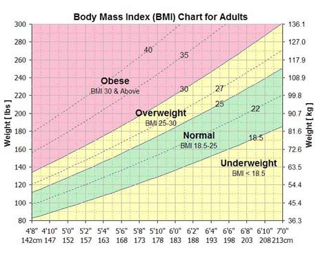 Body Mass Index Chart Poster By Cdcscience Photo Library Pixels