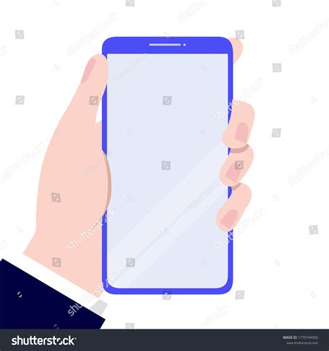 Hand Holding Smartphonemobile Phone Hand Icon Stock Vector Royalty