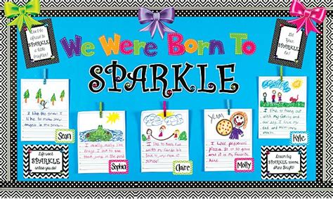 Display Student Work On A Sparkle Bulletin Board