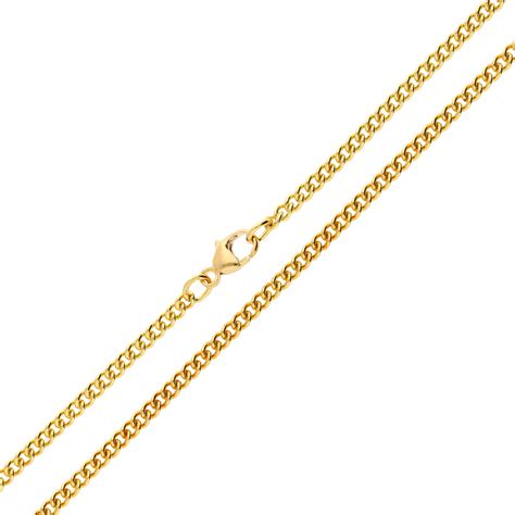 18ct Yellow Gold 245mm Curb Chain Buy Online Free And Fast Uk
