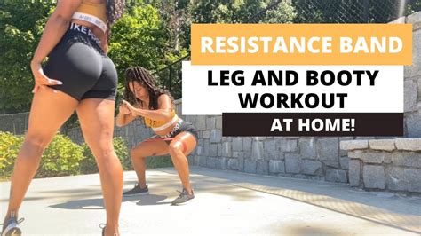 At Home Resistance Band Leg And Booty Workout Resistance Band At Home Glute Workout Youtube