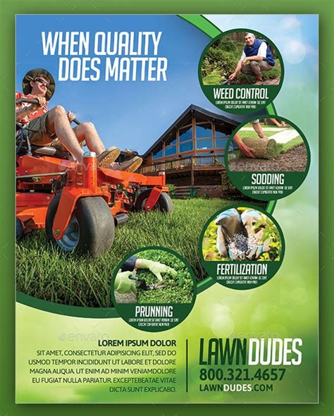Slow release fertilizer, flea & tick treatments 17+ L16+ Landscaping Flyer Designs - PSD, AI, Vector ...