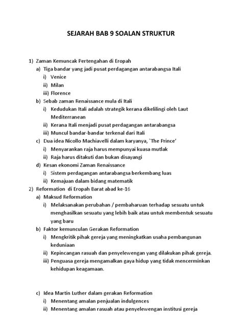 → koleksi nota sejarah spm (tingkatan 4, 5). Sejarah Tingkatan 5 Bab 9 Soalan Esei
