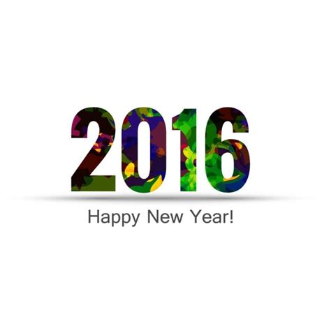 Free Vector | Colorful new year 2016 text