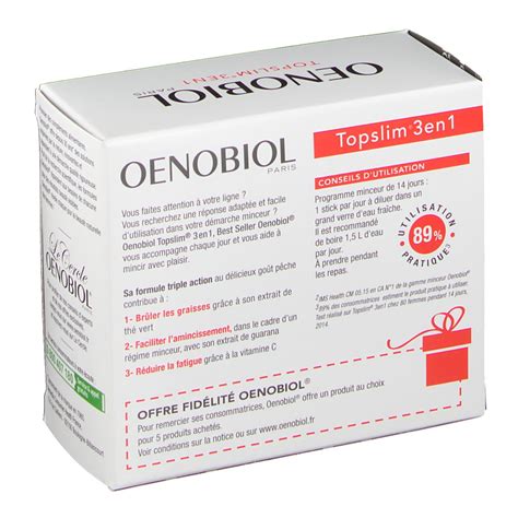 Oenobiol® Topslim® 3 En 1 Gout Pêche Shop Pharmaciefr