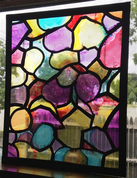 This is a tutorial on making stained glass windows (the coloring sheet version)! DIY Stained Glass [supplies needed: 2 pieces of glass or plexiglass, black electrical tape ...