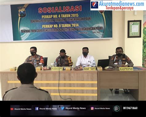 Polresta Sidoarjo Sosialisasikan Perkap Peraturan Tahanan Dan Barang