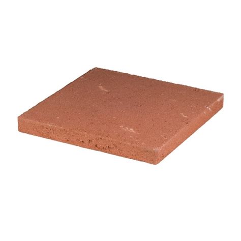Square Red Concrete Patio Stone Common 16 In X 16 In Actual 157 In