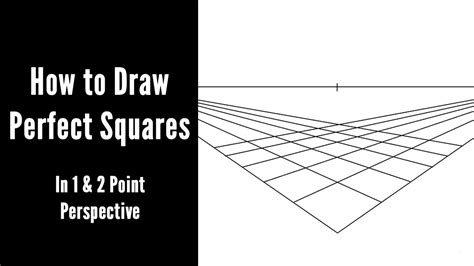 How To Draw Perfect Squares In 1 And 2 Point Perspective Youtube