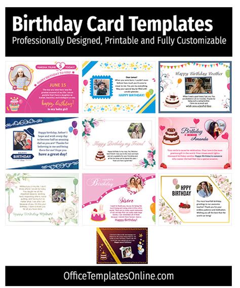 10 Free Birthday Card Templates With Messages In Ms Word