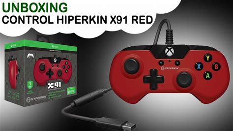 Control Hiperkin X91 Red Unboxing Comparación De Tamaño Con Gamepad