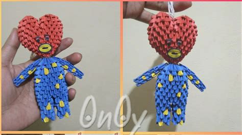 3d Origami Bt21 Tata Tutorial Youtube