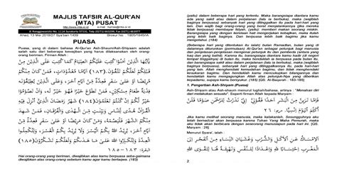 Surah Al Baqarah Ayat 183 Sampai 185 Beserta Artinya