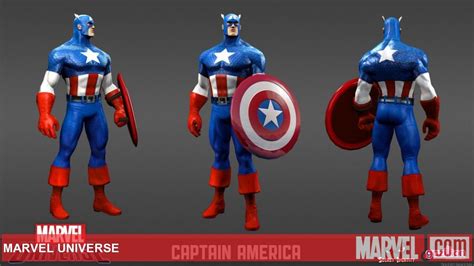 Captain America Model Sheet From The Marvel Universe Mmo Personagem