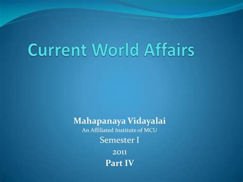 Ppt Current World Affairs Powerpoint Presentation Free Download Id
