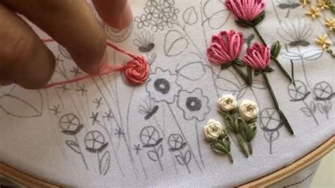 Stem Stitch Flower Rose Tutorial Embroidery Tutorials Hand