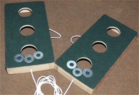 As the name says, you'll need a board for this one. The Original Washers Toss Game - Travel Carpeted Washers ...