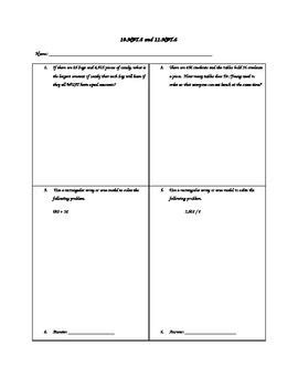 2 common core sample questions. Division Worksheet - Common Core 5th grade NBT.6 (CC 5.NBT ...
