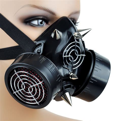 6 Spike Bio Hazard Cosplay Mask Gothic Industrial Science Lab Face