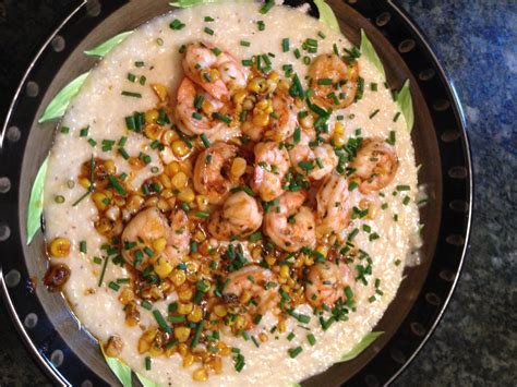 Polenta, grits, cornbread, especially that sweet cornmeal. Shrimp with Fresh Corn Grits | Recipe | Recipes, Cooking ...