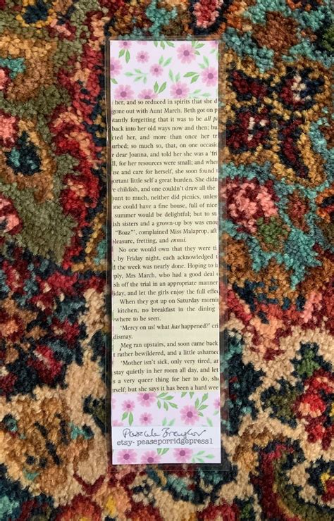 Little Woman Individual Bookmarks Meg Jo Beth Or Amy Etsy