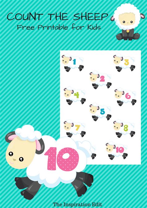 Free Early Years Count The Sheep Printable · The Inspiration Edit
