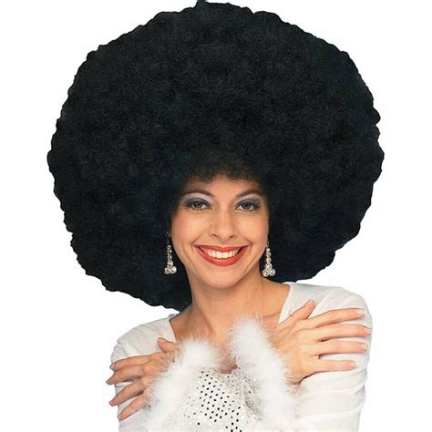 Wig Afro Black Deluxe Super Big Jumbo Oversize 70s Disco Party Hair Tight Curl Ebay