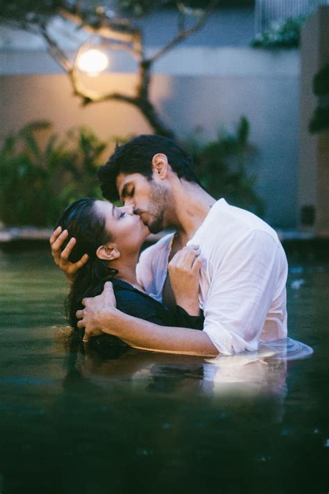 Pool Passionate Couple Session W Resort Bali Romantic Couple Images Romantic Kiss Images