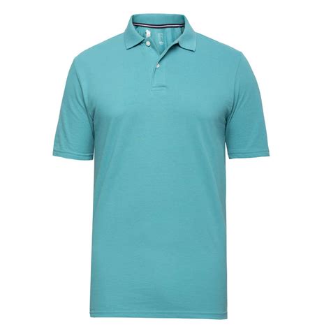 Mens short sleeve polos shirts golf clothes lightweight screen printing. Mens Golf Polo T-Shirt 500 Turquoise
