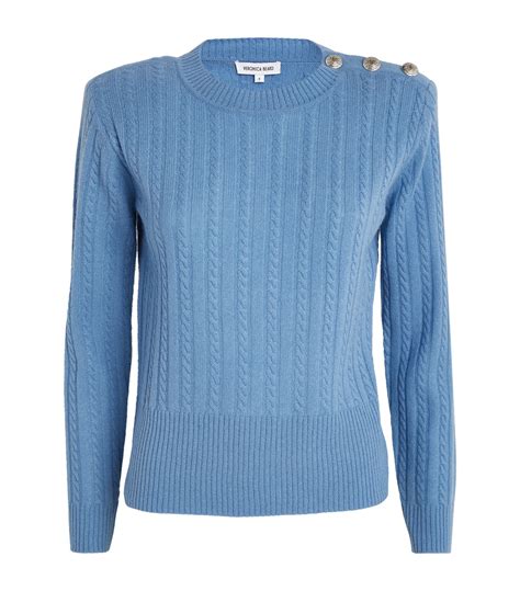 Womens Veronica Beard Blue Cashmere Cable Knit Alder Sweater Harrods