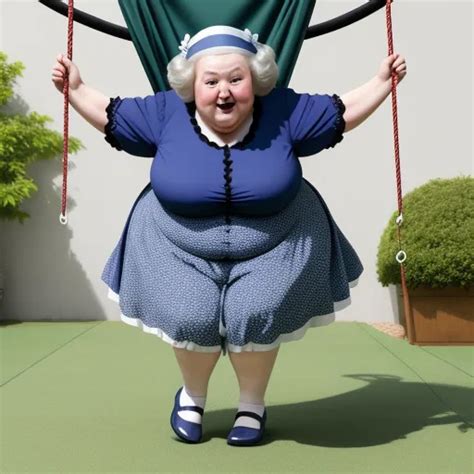 Ai Creating Images Fat Granny Swinging Over Belly