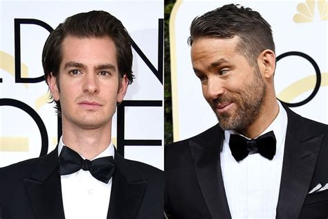 Watch Ryan Reynolds And Andrew Garfield Kiss At The 2017 Golden Globes