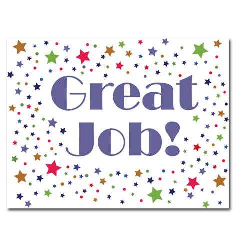 Job Congratulations Postcards For Business Or Schools Great Job