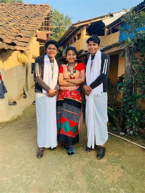 Traditional Tharu Dress Of Bhada Village With My Bro Laxman N Mis Nishma Dhungana Chaudhary
