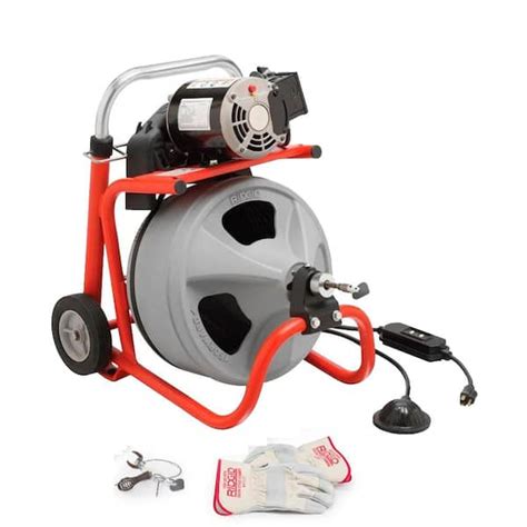 Ridgid K Drain Cleaning Snake Auger Volt Drum Machine With C