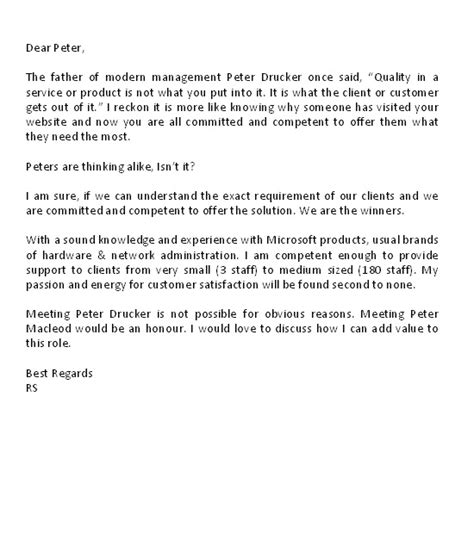 Cover Letter (Part 5) Another Example
