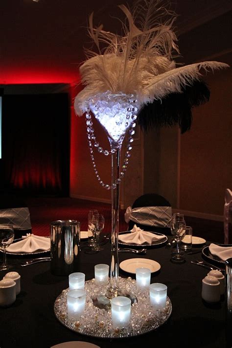Great Gatsby Style Centrepiece Event Avenue Styling Tasmania 1920s